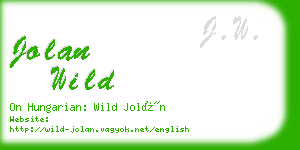 jolan wild business card